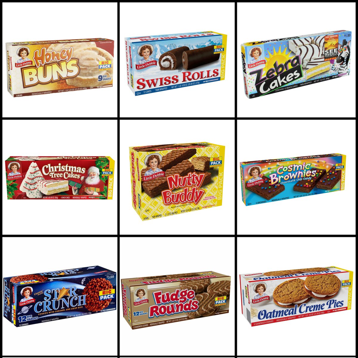 MadScientistFF's tweet photo. You just won a lifetime supply of any 2 of these Little Debbie snacks, which two do you choose? https://t.co/q52Qi1ikFB