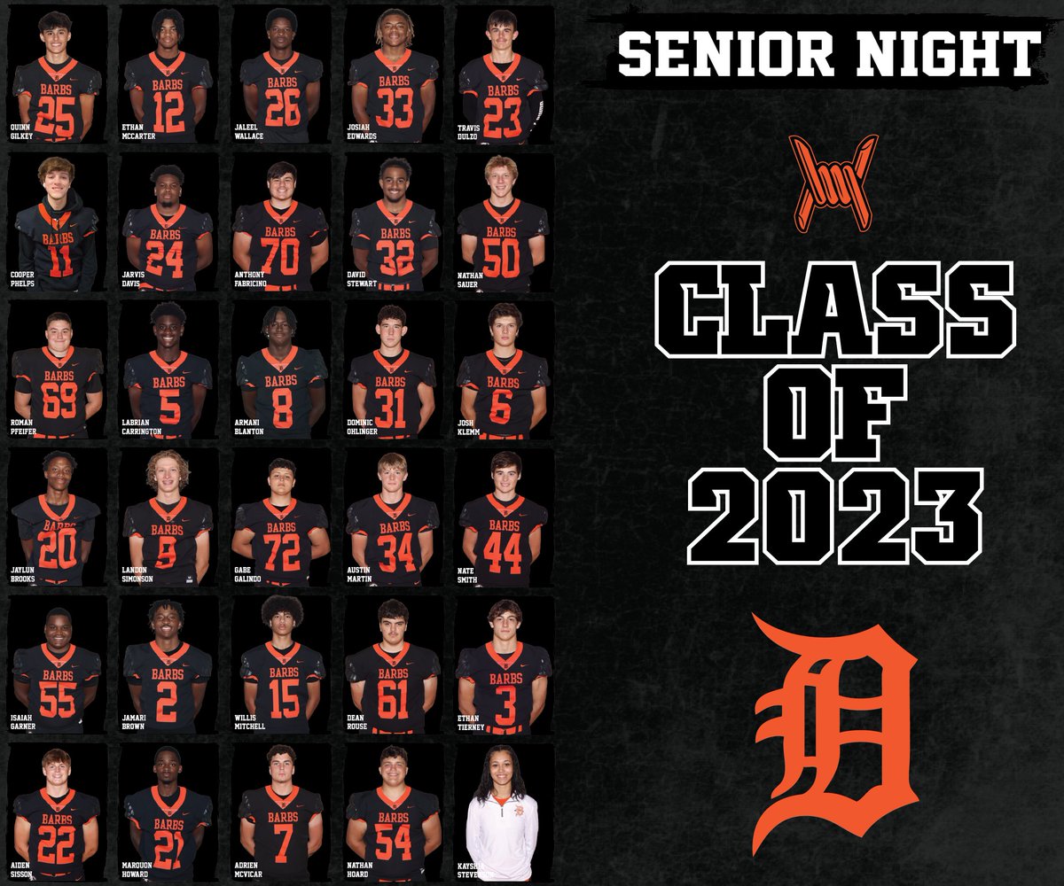 This Friday is Senior Night! Come out to DeKalb High School as the Barbs take on Metea Valley at 7:00pm! #2023