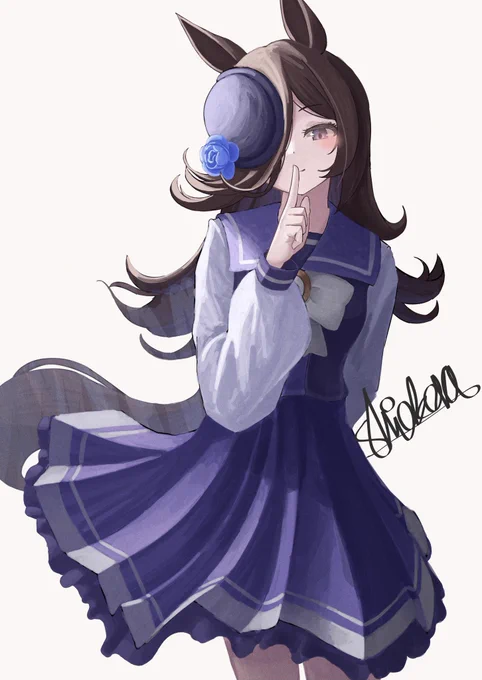 #絵柄が好みって人にフォローされたい #ウマ娘 主にライスを描きます最近は色紙に没頭してたので再掲も兼ねてお願いします 