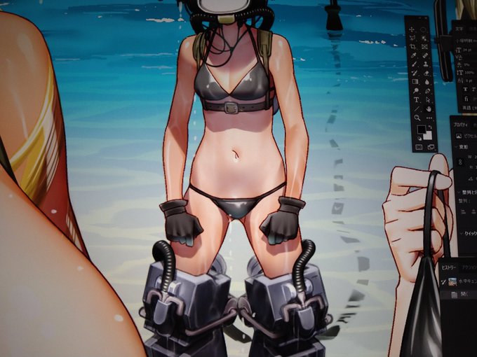 無事にダニエル兼光氏に絵を再納品し終えたよほほ。塗り直した海を褒めてもらえたので嬉しい。ダニエル氏は褒め上手だなあ(笑) 