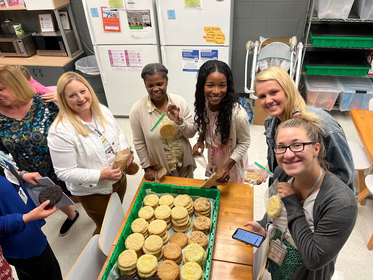 Thank you to @CrumblCookies Reston VA location for blessing our staff with these amazing colossal cookies.  What a happy way to start our day!   <a href="/SterlingElem/">Sterling Elementary</a>