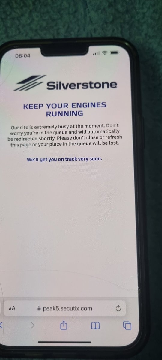 EldridgeHD's tweet photo. @SilverstoneUK so I  get all the way to end of queue for it to put me back at the start. Been in the queue since it opened also fix the issue. https://t.co/ZPErw2wpju