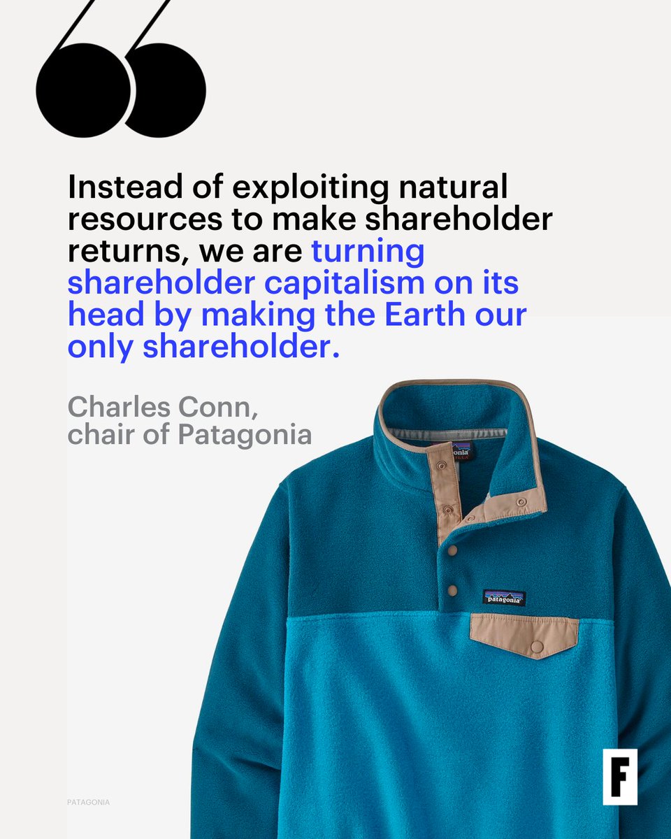 🌎 “Earth is now our only shareholder.”

<a href="/patagonia/">Patagonia</a> is transferring the entire ownership of the company to a nonprofit organization that will spend all profits on combating climate change. 🧵

bit.ly/3ePNZNJ