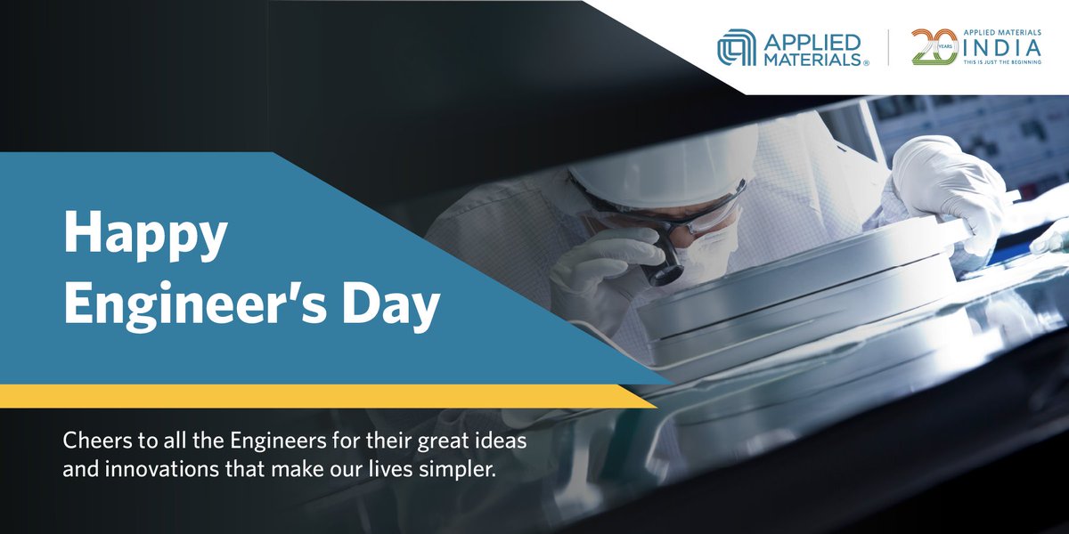 Applied_India's tweet photo. Celebrating all engineers who continue to #innovate to make possible a better future. We wish you a very Happy Engineer's Day.
#IamApplied #iAM20 https://t.co/RqNMPviPes