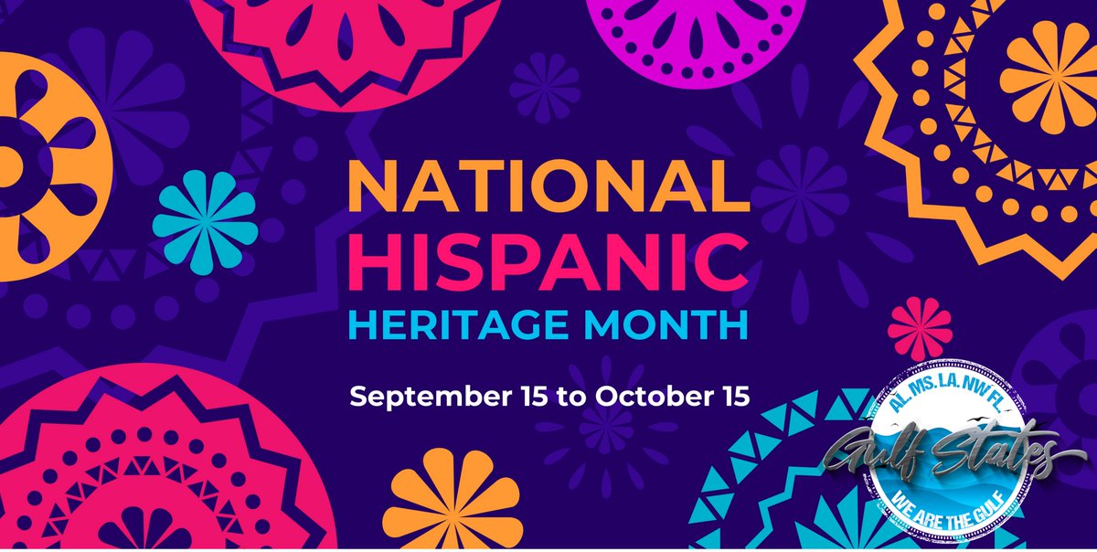 WeAreTheGulf's tweet photo. HAPPY NATIONAL HISPANIC HERITAGE MONTH!!

Join us from 9/15-10/15 as we celebrate the history, culture and contributions of our Hispanic communities, friends and most importantly employees!

#WeAreTheGulf #AquiParaTi https://t.co/YoEyxKXRA3
