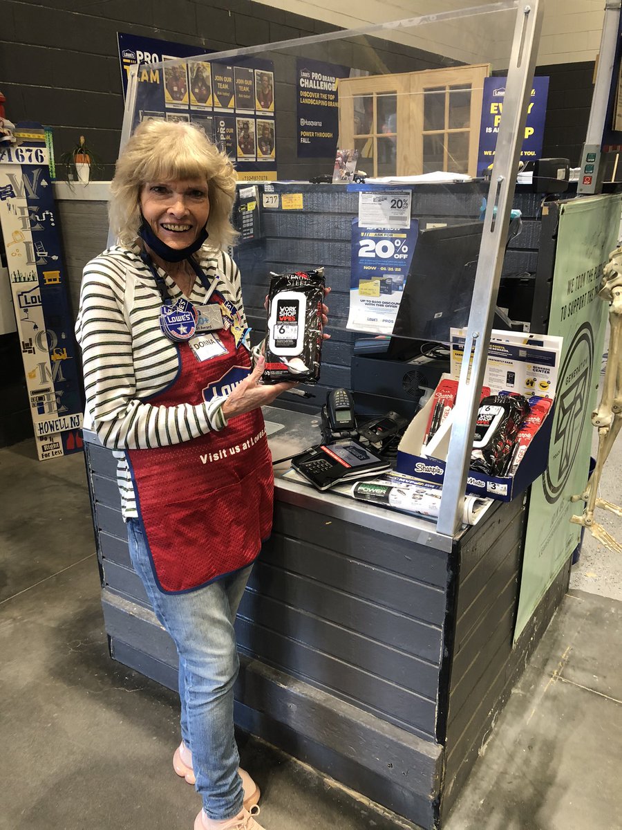 Donna strikes again selling work shop wipes