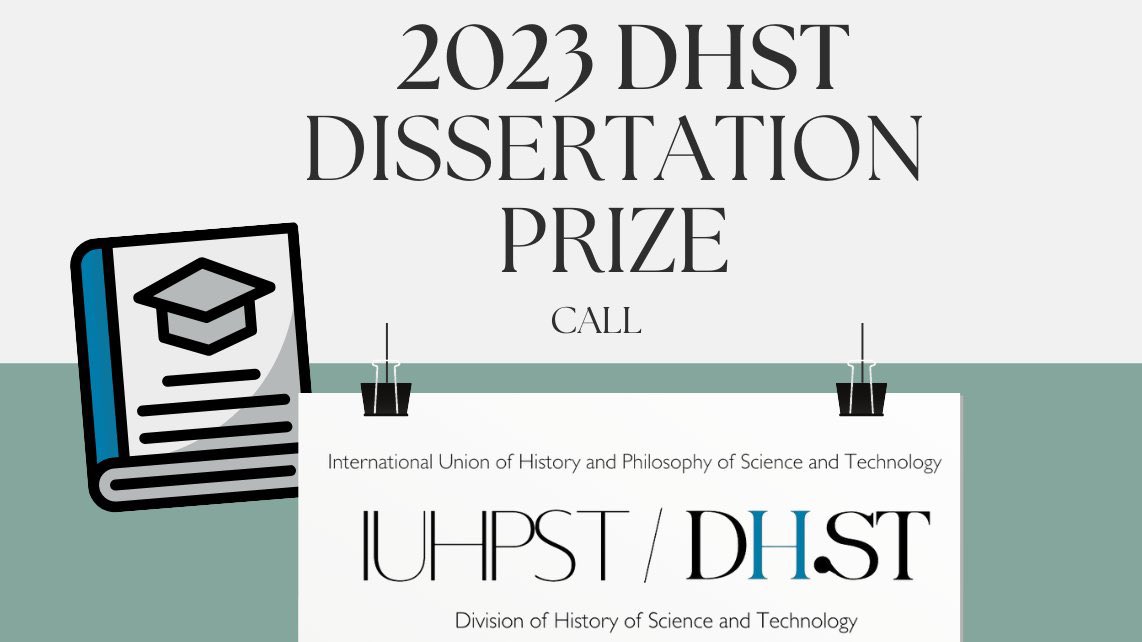 iuhpst_dhst's tweet photo. The Division of History of Science and Technology invites submissions to its Dissertation prize in the history of science and technology. Applications close 1 October 2022. 

https://t.co/C4zKFwANjg… https://t.co/bKj2tUtL19