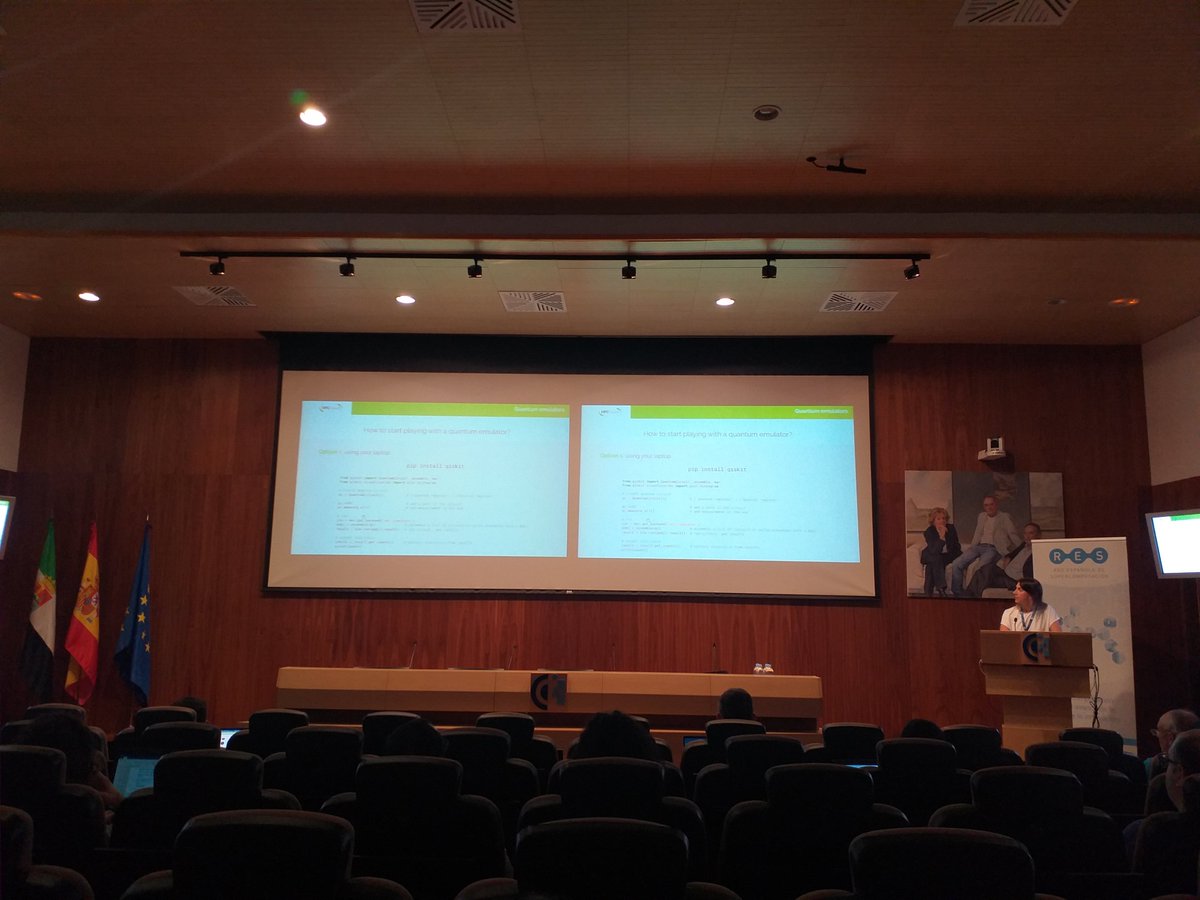 HPC_Now's tweet photo. "You can start playing with #QuantumComputing without having a quantum computer using your own laptop or #HPC facilities", states our #HPCNow! R&D Manager, Elisabeth Ortega @draentropia, during her talk at the Annual @RES_HPC Users Conference.
📌 at @cenits, Cáceres
#JURES22 https://t.co/l3ZupAPz6w