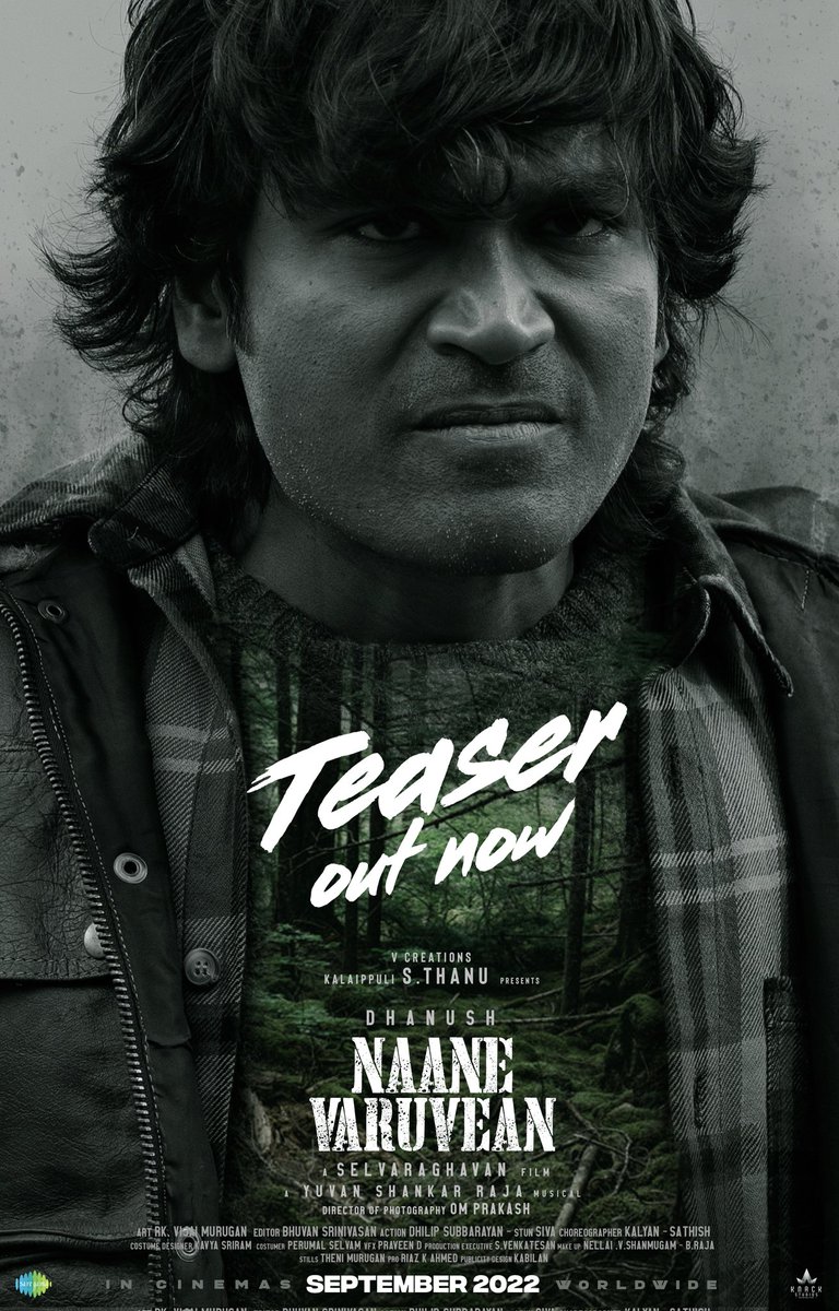 selvaraghavan's tweet photo. Teaser out now ! 
Hope you all like it 😊
https://t.co/2HrecvoEm0
#NaaneVaruvaen 
#Heiscoming 
@theVcreations 
@dhanushkraja 
@thisisysr 
@omdop 
@theedittable 
@RVijaimurugan 
@ElliAvrRam 
@Actress_Indhuja 
@saregamasouth https://t.co/7s1Pu1Xc1W