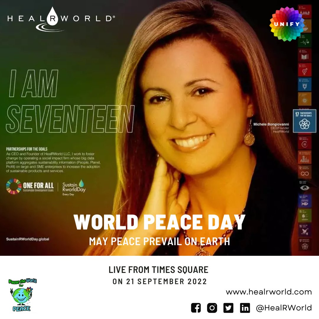 Music4CJ's tweet photo. Join us to Celebrate International Day of Peace On 21st September 2022 at Times Square!

@HealRWorld @Unify @Music4CJ @HealRWorldCEO #M4CJ #HealRWorld #ClimateChange #Peace #WorldPeace #LoveAndPeace #PeaceOfMind #GoodVibes #timessquare #sdg #Pausetheworld https://t.co/G5qFaJ11OT