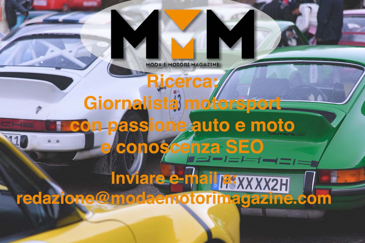 ModaeMotori's tweet photo. ModaeMotoriMagazine #ricerca #giornalista #motorsport con #passione #auto #moto se interessati inviare  #email
#Automotive 
#classiccar 
#carlovers https://t.co/6WcQGistat