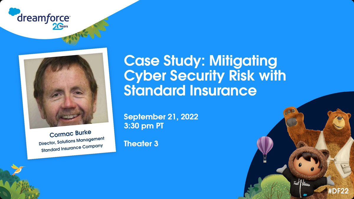 Join WIthSecure at theater 3 at Dreamforce where we’ll be on stage with PageGroup &amp; Standard Insurance to discuss how we’ve enabled digital transformation and mitigated cyber security risks to the Salesforce platform. #Dreamforce #withsecure #cosecurity