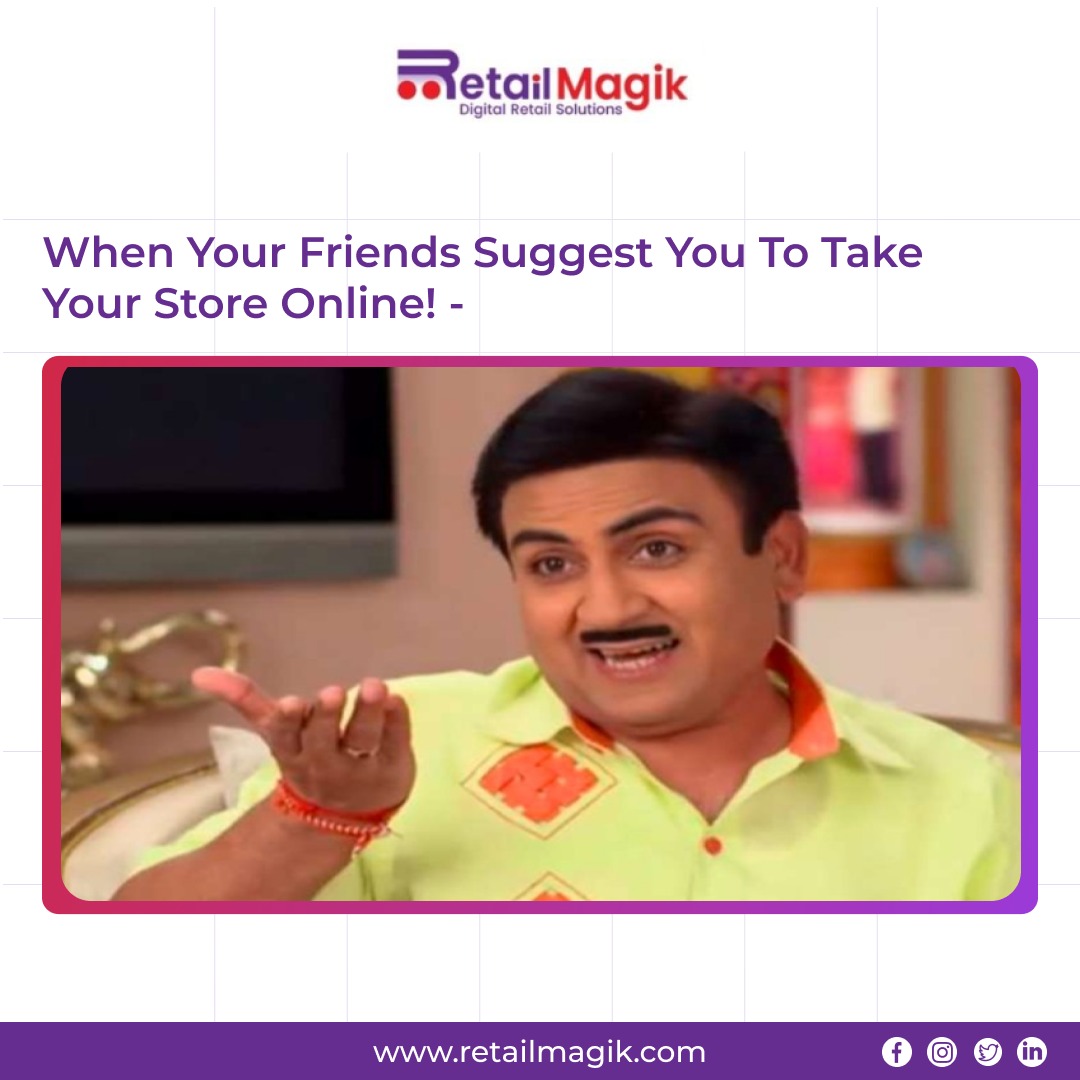 thephantomcodes's tweet photo. Hey! Retail Magik is that right friend for your store’s journey of taking it online!

Click on the link in bio 👆🏻

Go online, Go Digital, Grow More

#retailmagik #openonlinestore #business #onlineshopping #onlinebuyers #onlinestore #growonline #jhethalal #tmkoc #MEMES https://t.co/ZQF7rfu083
