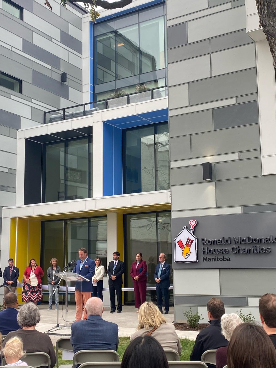 Congratulations @rmhcmanitoba on the grand opening of your brand new House - growing from 14 to 40 bedrooms. #KeepingFamiliesClose ❤️