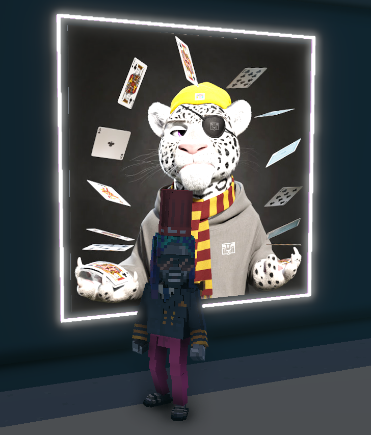 cabelonetwo's tweet photo. @TheSandboxGame @jagfriends_nft I just finished my quest on @jagfriends_nft experience on the #sandboxalphaS3 for a chance to win a Season 3 Alpha Pass! Here I am in Legendaries Room, check out my screenshot! #jaguarfriends https://t.co/W9Gjq2r945