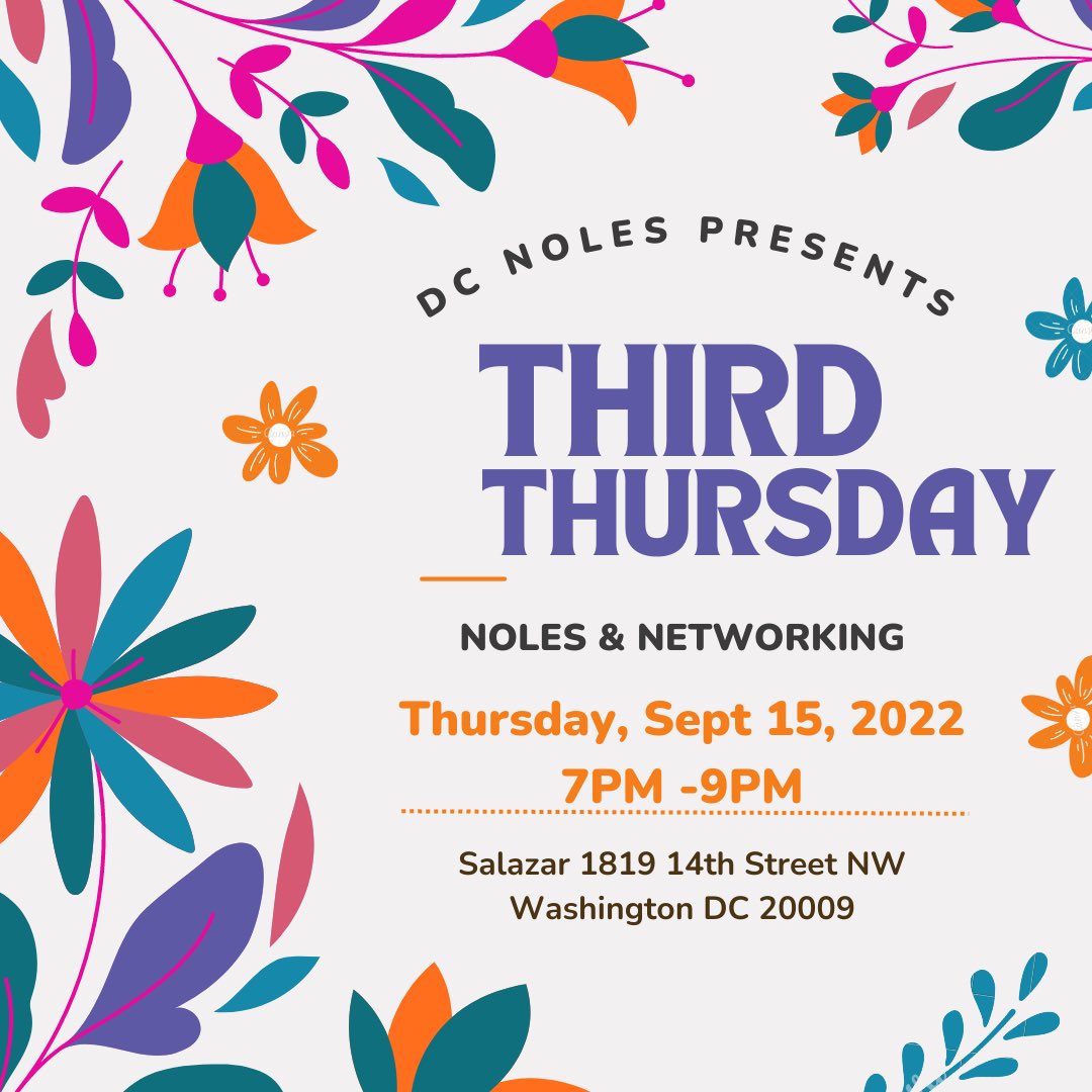 DCNoles's tweet photo. Today!!! 

See you all at Salazar to network &amp; begin #HispanicHeritageMonth off right https://t.co/eS9fAFSidz