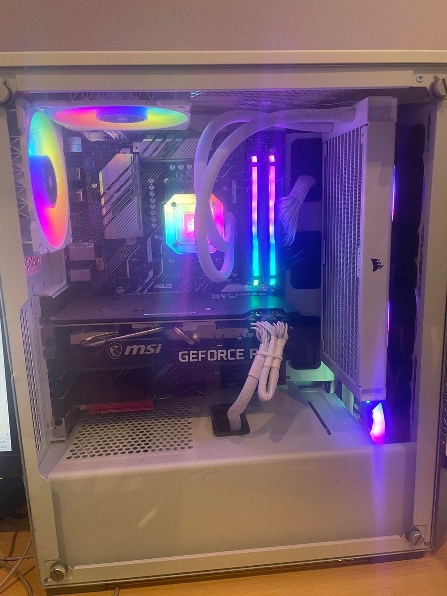 GeorgeMxrtin1's tweet photo. Selling my new gaming PC just due to not gaming on it anymore. Used for a couple months still brand new and in full working and immaculate condition. 
Details:PC AMD Ryzen 7 5800X 16GB RAM 2TB HDD 1TB SSD RTX 3070 WiFi Windows 11 Home
Bought for £1800 sensible offers only please. https://t.co/AJLNZLE4hE