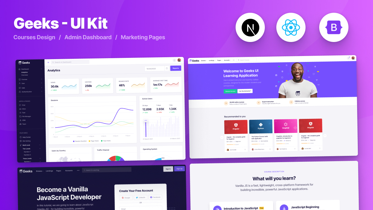 getcodescandy's tweet photo. Geeks React UI-Admin dashboard &amp; landing page &amp; courses.

#Technology #openbase #coding #python #javascript #postgres #Wrocław #dailydev #tech #UK #reactjs #dev #developerscommunity #django #developertools #MariaDB #flask #heroku #codeproject #hashnode

https://t.co/0bXOtFehom https://t.co/oCkv9y8VJi