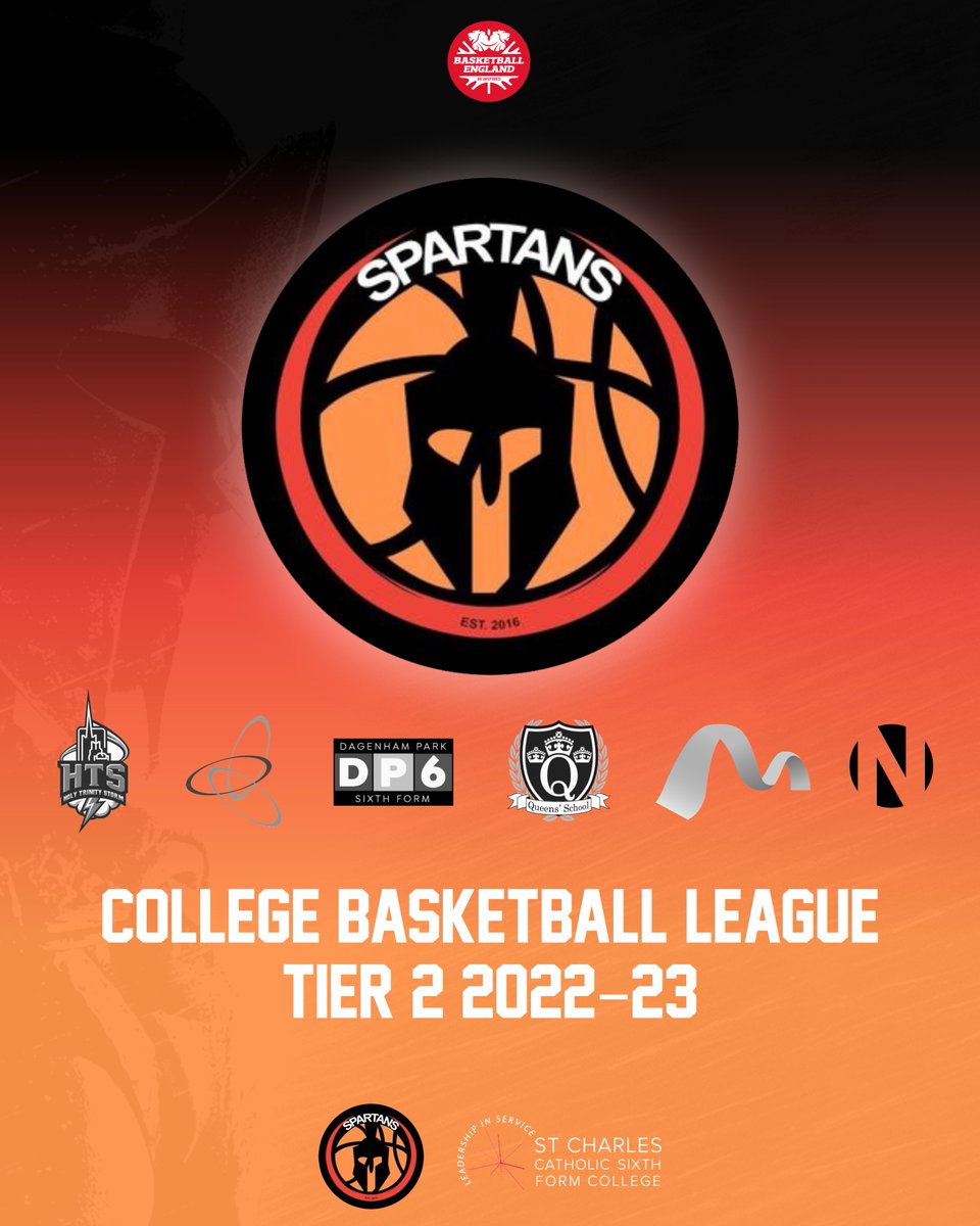 St Charles is excited to be part of @bballengland  College Basketball League Tier 2 (formerly ABL) for 2022-23!🛡🏀

🗓 First game is against the defending champions Dagenham Park on October 12th

#StCharlesSpartans
#WeAreSTCC
#StCharlesBasketball