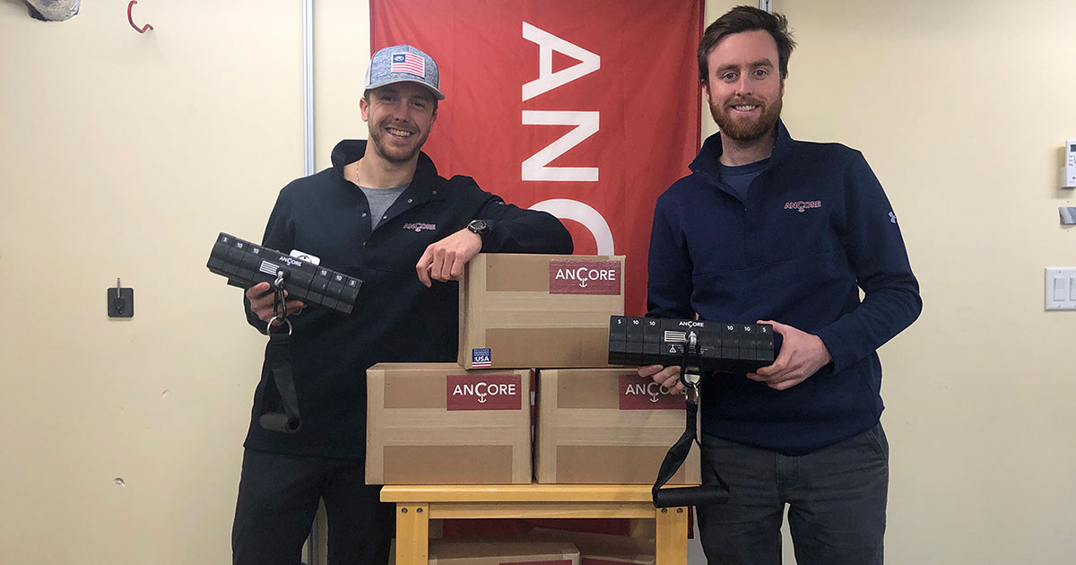 babson's tweet photo. Founded by Nathaniel Herring MSEL’19 and Isaac Lewis MSEL’19, The ANCORE PRO fitness trainer, a portable cable machine, will soon be in all @NHL visitor locker rooms for players to train with.

Read more about how Herring and Lewis grew the business: https://t.co/m8gtLSTLLX https://t.co/xR983AET1P