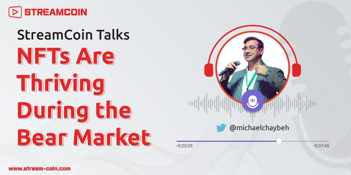 streamcoin_strm's tweet photo. Thanks to everyone who joined the fourth #StreamCoinTalks with @michaelchaybeh!
If you missed the "NFTs Are Thriving During the Bear Market" Twitter Space, you can find the full recording here: https://t.co/mREFwuY0Jf
#StreamCoin #STRM #TwitterSpaces https://t.co/bQ2tUGxdQc
