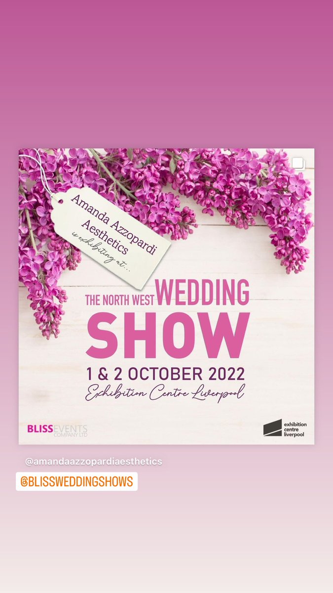 SereneAmanda's tweet photo. LAST YEARS PHOTOS ➡️ …Have you started to plan your wedding? 💐 

Come &amp; chat to me at Exhibition Centre Liverpool @blissweddingshows to achieve glowing natural skin for your wedding 💥 

Yes! Men deserve to look fresh &amp; feel confident in their skin too! https://t.co/xkiozAxGes