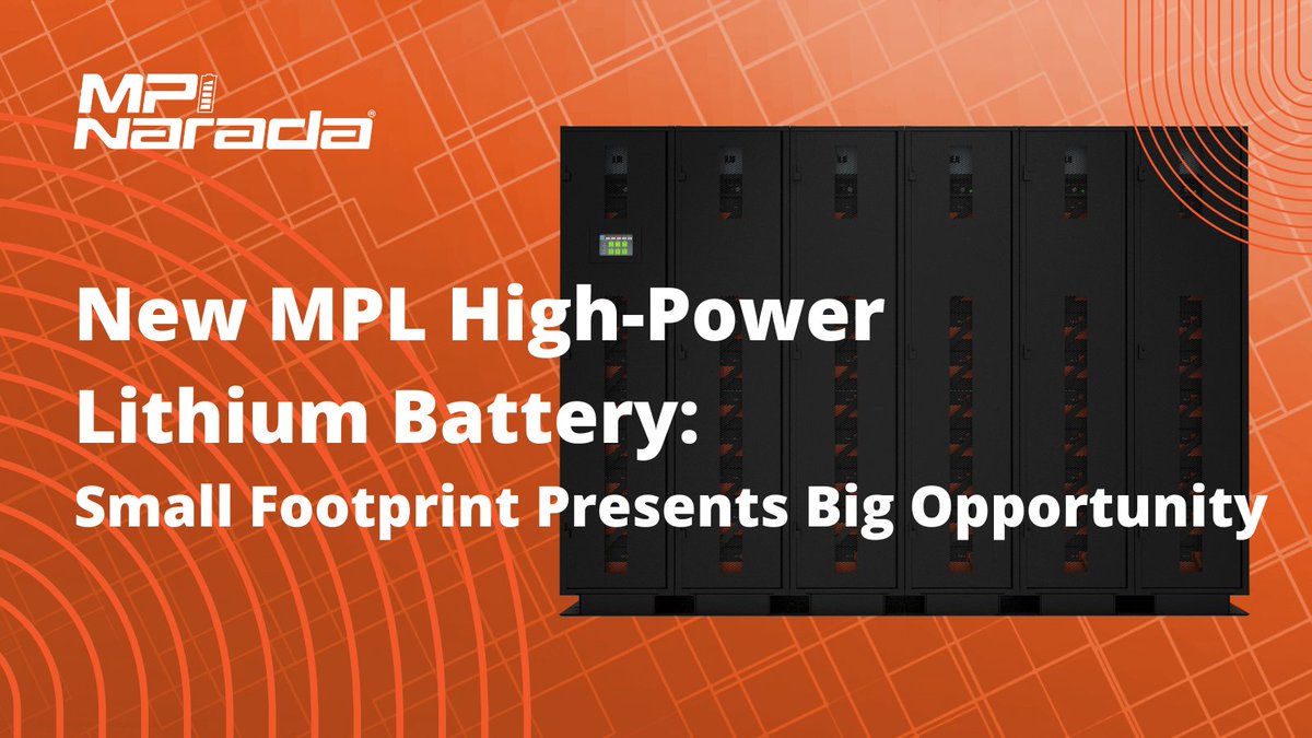 Discover one of the most energy-dense #LFP #LIB solution for #datacenter and #critical power applications with the MPL High-Power #Battery from MPINarada.

Learn more: mpinarada.com/2022/08/24/new…