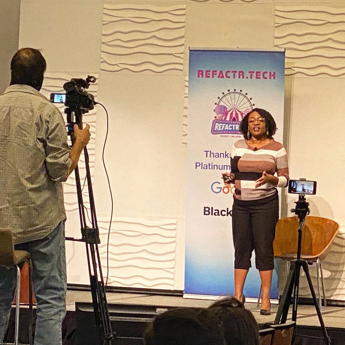 ladyleet's tweet image. Loving @techgirl1908 give her keynote about refactoring the web at @refactrtech! #refactr #refactrtech
