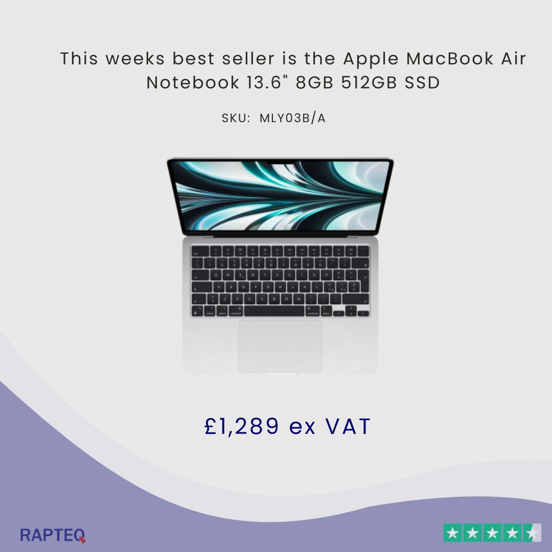 Rapt3q's tweet photo. Contact sales@rapteq.com to place an order 💻

#IT #ITHardware #ITProcurement #Procurment #Laptop #Apple #Notebook #Rapteq #Desktop #PC #MacBook #BestSeller https://t.co/dcWfJxDn7p