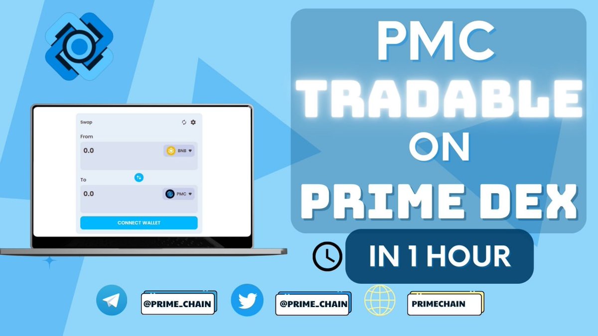 prime_chain's tweet photo. 🔈$PMC is live and tradable in just 1 hours 🔈

⏰ 14:30 UTC September 15th 2022

Trading link: https://t.co/MRWauspqGA

📍Beside PMC, users can trade every token with the best gas fee on the market with Prime Dex https://t.co/s5Es9gYUR6