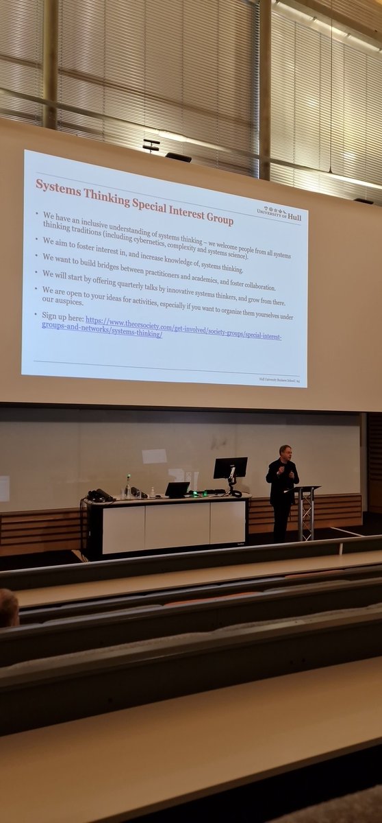or_problem's tweet photo. Exciting new announcement by Gerald Midgley about a new #systemsthinking SIG @TheORSociety we are excited by the potential collaborations #ORMS https://t.co/yFoTSzcJTI