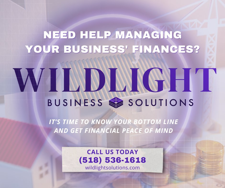 Many business owners don’t know where to start when it comes to getting help managing their finances.

Wildlight Business Solutions makes it easy to get started.  

It’s time to know your bottom line and get peace of mind.
Contact Wildlight Business Solutions today.