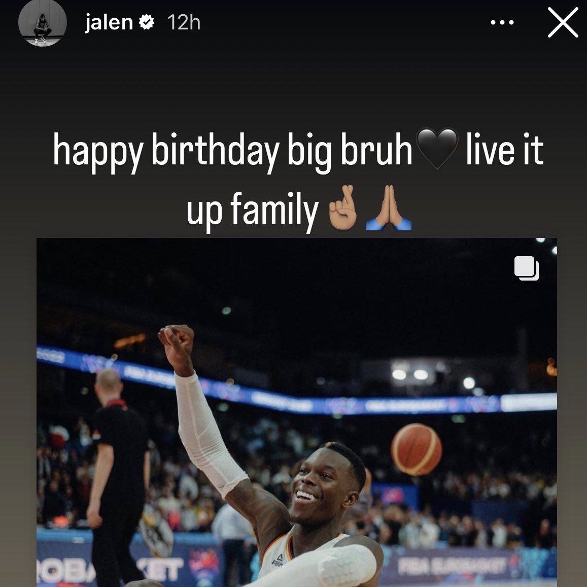 Jalen Green s happy birthday post to former player Dennis Schroder. 
