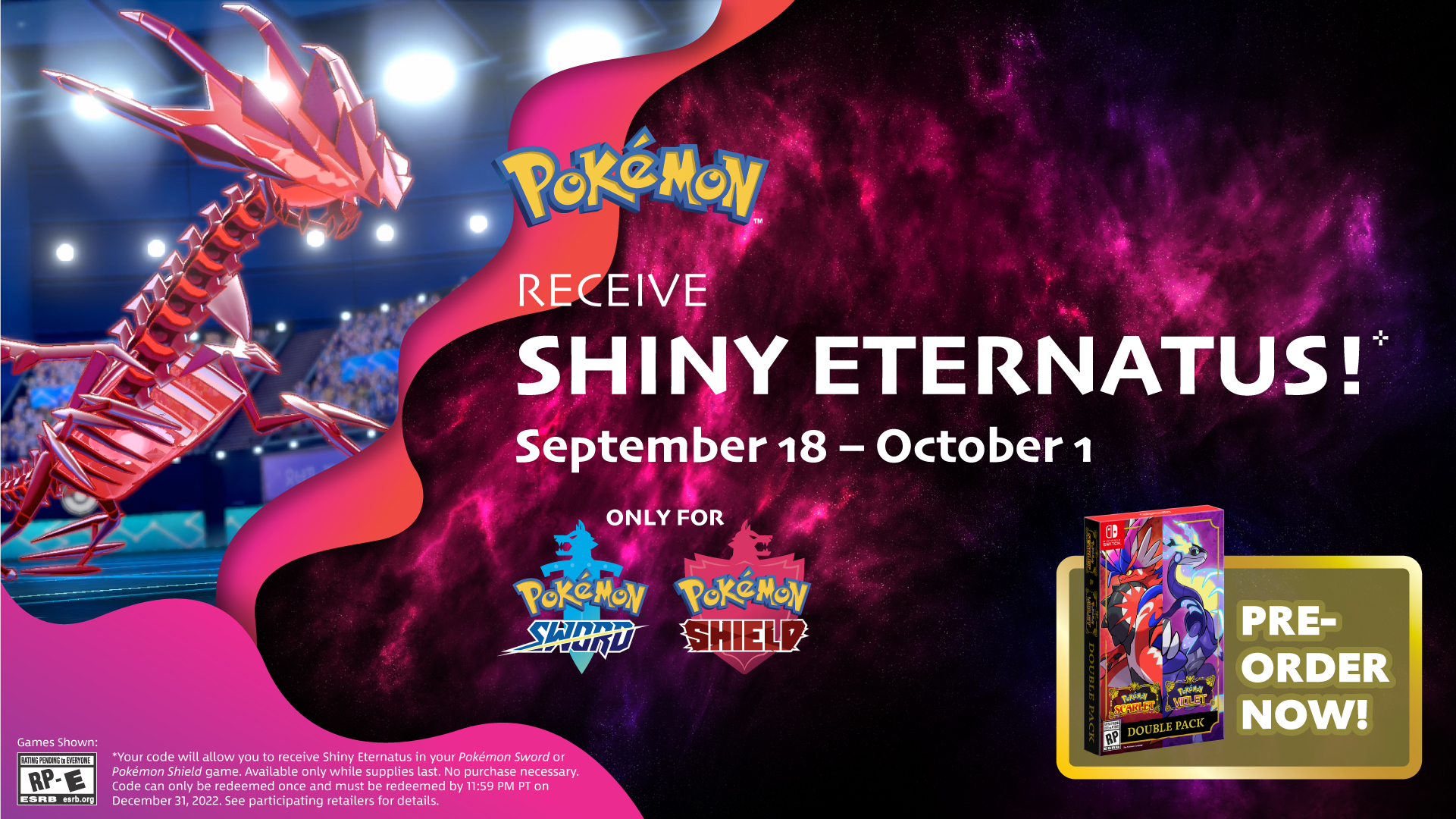 Today's the day to get your free shiny giratina from 9/30-10/20 so don't  forget to pick it up at your local gamestop! : r/pokemon