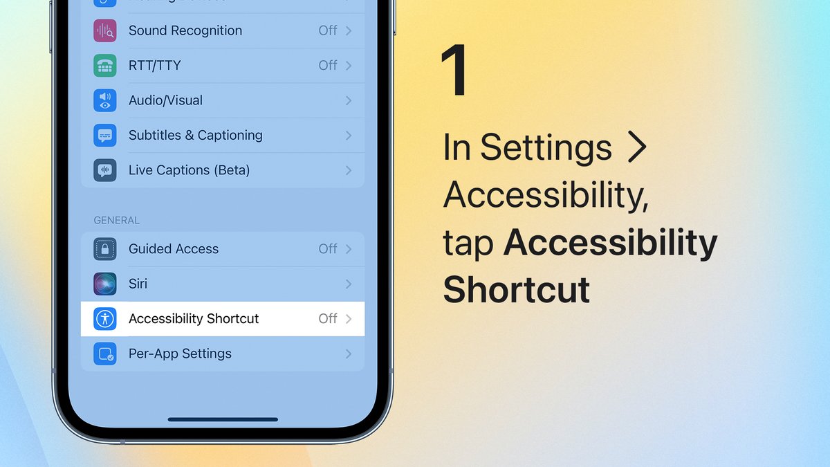 AppleSupport's tweet image. In iOS 16, you can use Live Captions (beta) to get a real-time transcription of spoken audio playing on your iPhone, like a voice message.

Here’s how to add it to your Accessibility Shortcut for quick access when you need it.