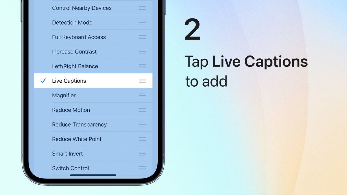 AppleSupport's tweet image. In iOS 16, you can use Live Captions (beta) to get a real-time transcription of spoken audio playing on your iPhone, like a voice message.

Here’s how to add it to your Accessibility Shortcut for quick access when you need it.