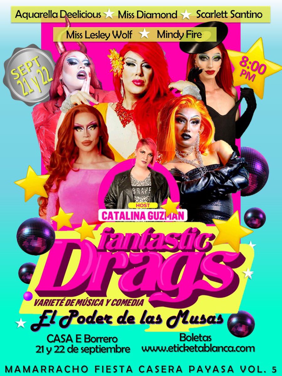 AquarellaDee's tweet photo. Por primera vez en @casaeborrero llega #ElPoderDeLasMusas una obra de teatro de alto impacto con 2 invitadas maravillosas.Apoyemos el drag local y llevémoslo a otros niveles. Si no puedes asistir me ayudarías a difundir con un RT?  22 y 23 de septiembre ❤️ 8pm https://t.co/LdytUJl6df