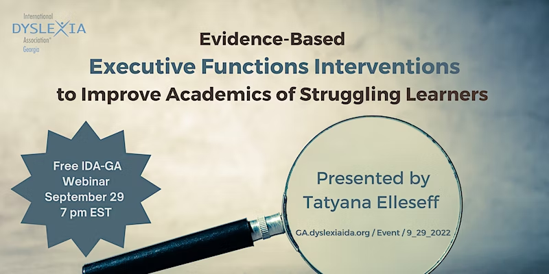 SmartSpeechTherapy (@smartsptherapy) on Twitter photo FREE Webinar: "Executive Functions Interventions: Improve Academics of Struggling Learners"
Date and time: Thu, Sep 29, 2022, 7:00-8:30 PM EST
Register: eventbrite.com/e/executive-fu… <a href="/dyslexiasomd/">Decoding Dyslexia MD</a> <a href="/DyslexiaMI/">Decoding Dyslexia MI</a> @or_dyslexiaida <a href="/DyslexiaSPELD/">Dyslexia-SPELD</a> @or_dyslexiaida <a href="/TheDLDProject_/">The DLD Project</a> <a href="/DLDandMe/">DLDandMe</a> FREE Webinar: "Executive Functions Interventions: Improve Academics of Struggling Learners"
Date and time: Thu, Sep 29, 2022, 7:00-8:30 PM EST
Register: eventbrite.com/e/executive-fu… <a href="/dyslexiasomd/">Decoding Dyslexia MD</a> <a href="/DyslexiaMI/">Decoding Dyslexia MI</a> @or_dyslexiaida <a href="/DyslexiaSPELD/">Dyslexia-SPELD</a> @or_dyslexiaida <a href="/TheDLDProject_/">The DLD Project</a> <a href="/DLDandMe/">DLDandMe</a>