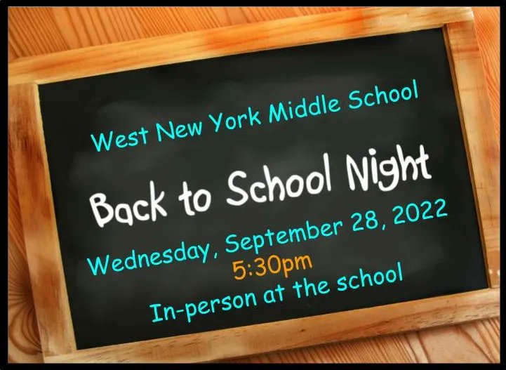Back to School Night!
#wnyms #wnyschools <a href="/wny_ms/">WNY MS</a> <a href="/WestNYSchools/">West New York School District</a>