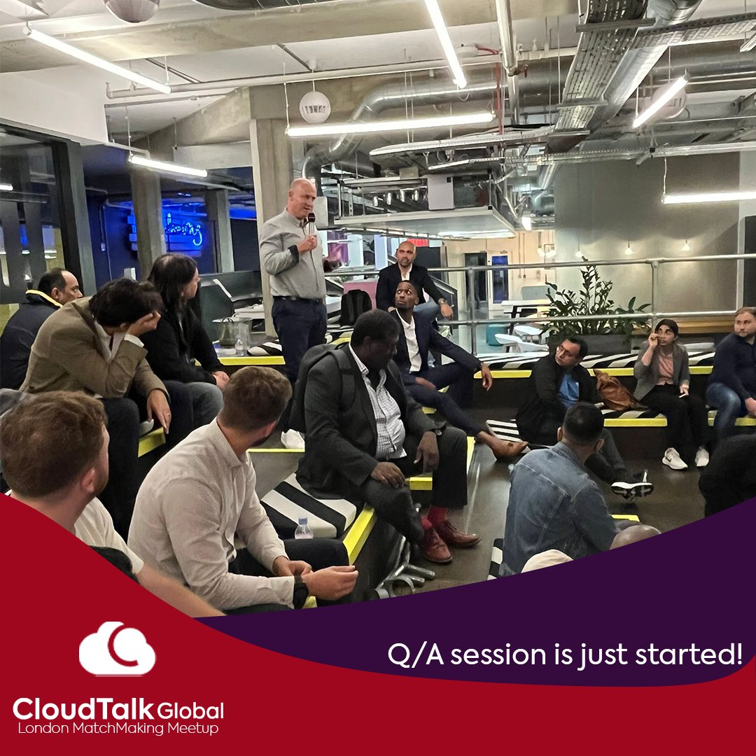 cloudtalkglb's tweet image. Q/A session is just started at CloudTalk London Matchmaking Meetup!

#cloudtalkglobal #cloudtalk #london #meetup #techmeetup #cloud #server #event #cloudtalklondon #network #tech #opportunity #digital #digitaltransformation #networking #infrastructure #transformationtuesday