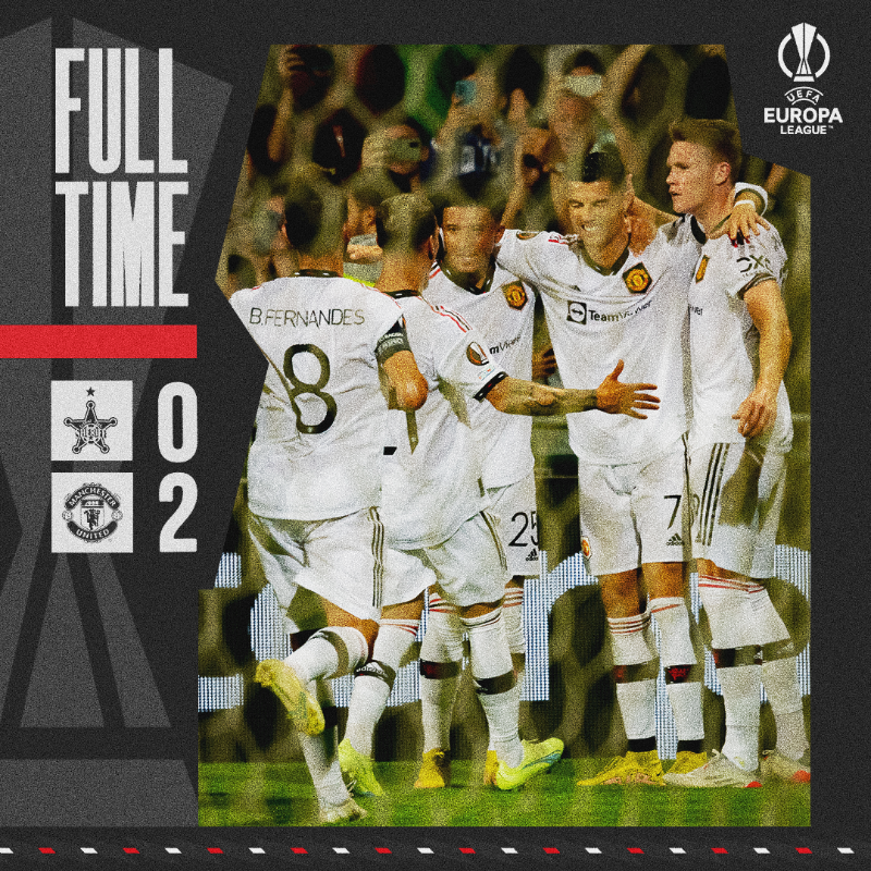 ManUtd's tweet photo. Two goals. Three points ✅

#MUFC || #UEL