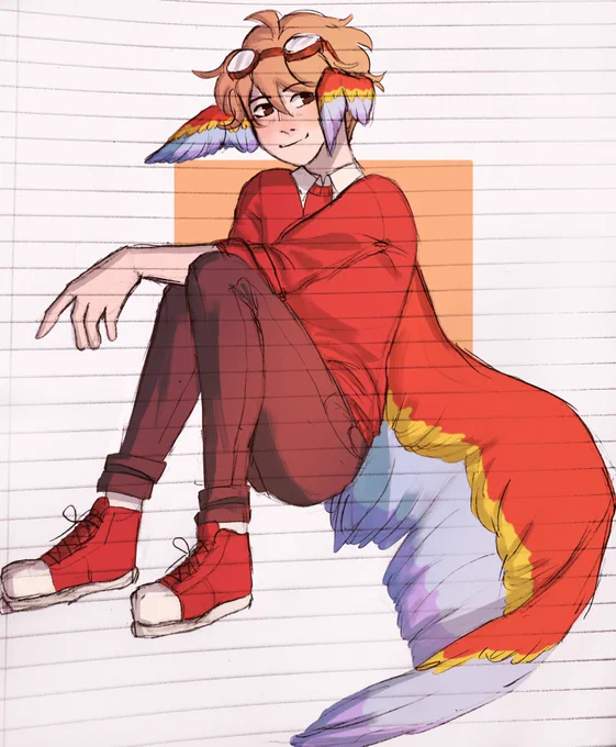 found a wild grian in my school notebook #grianfanart 