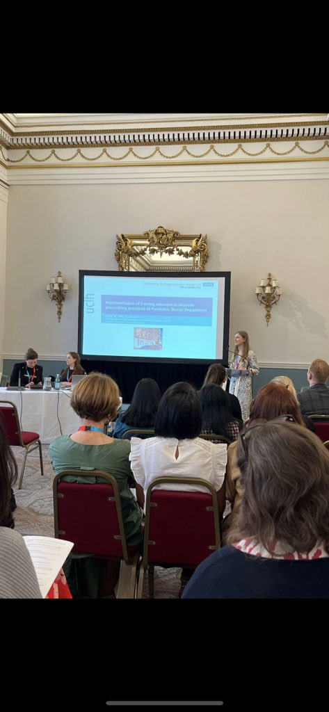 katiehorisk's tweet photo. Brilliant day at #BSPD2022, thank you to the Sheffield team for organising a great programme!

A cherry on top to win the Jane Goodman Clinical Governance Prize for  our work on antibiotic prescribing @PaedDentEastman https://t.co/ilQWcDBfei