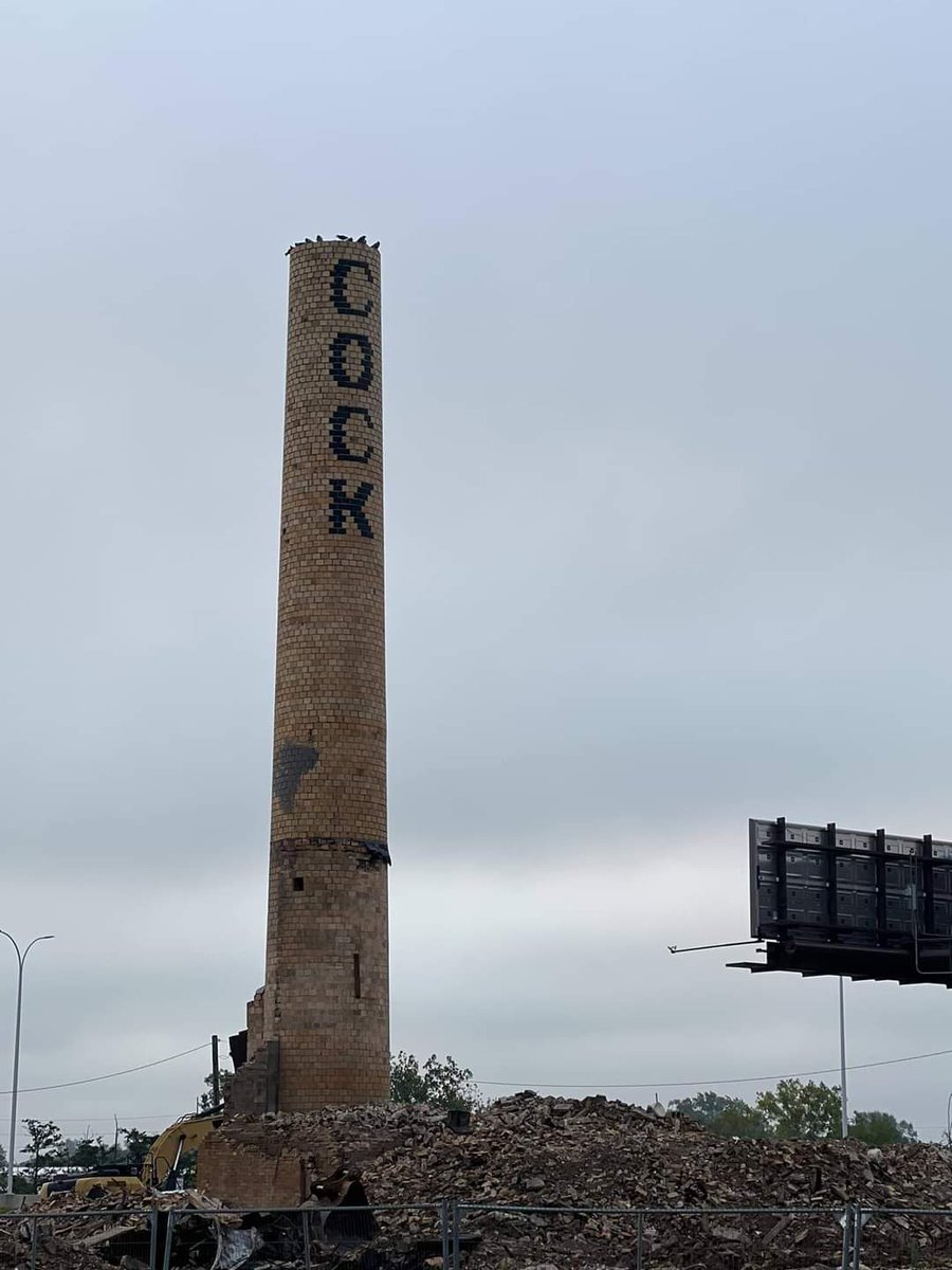 XepherSicarius's tweet photo. So in my city there's an abandoned dairy factory called Babcock Dairy
They're finally tearing down the place after it caught on fire earlier this year
This is what's left so far of the tower https://t.co/NgAQNvU7qJ
