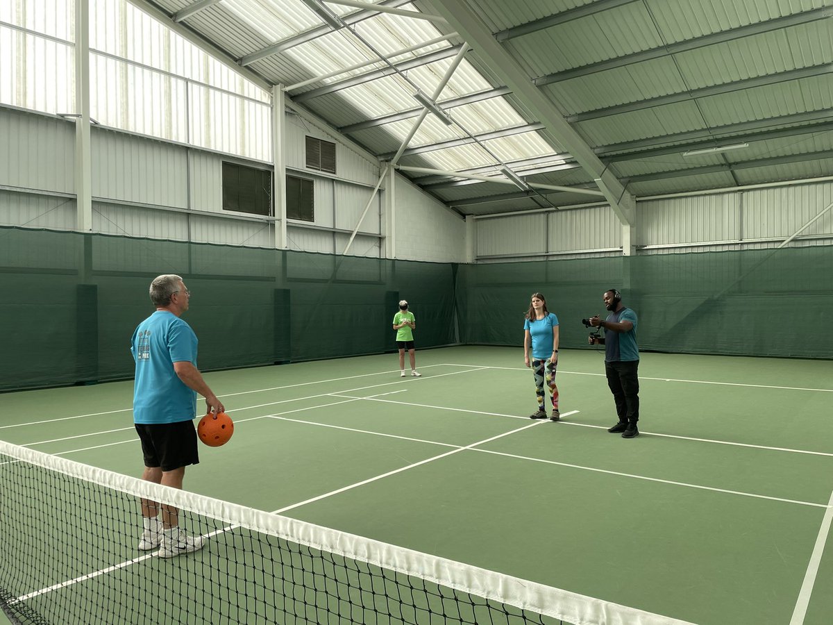 LuSuSports's tweet photo. Lou had a great day at Malvern, working with @BritBlindSport and @the_LTA filming footage for the new E-Learning course coming soon. Enjoyed working with some great coaches & players and Gail the guide dog π #lovemywork #vitennis #blindtennis #visport @head_tennis @LouTennis22 https://t.co/xYL0zYGqEf