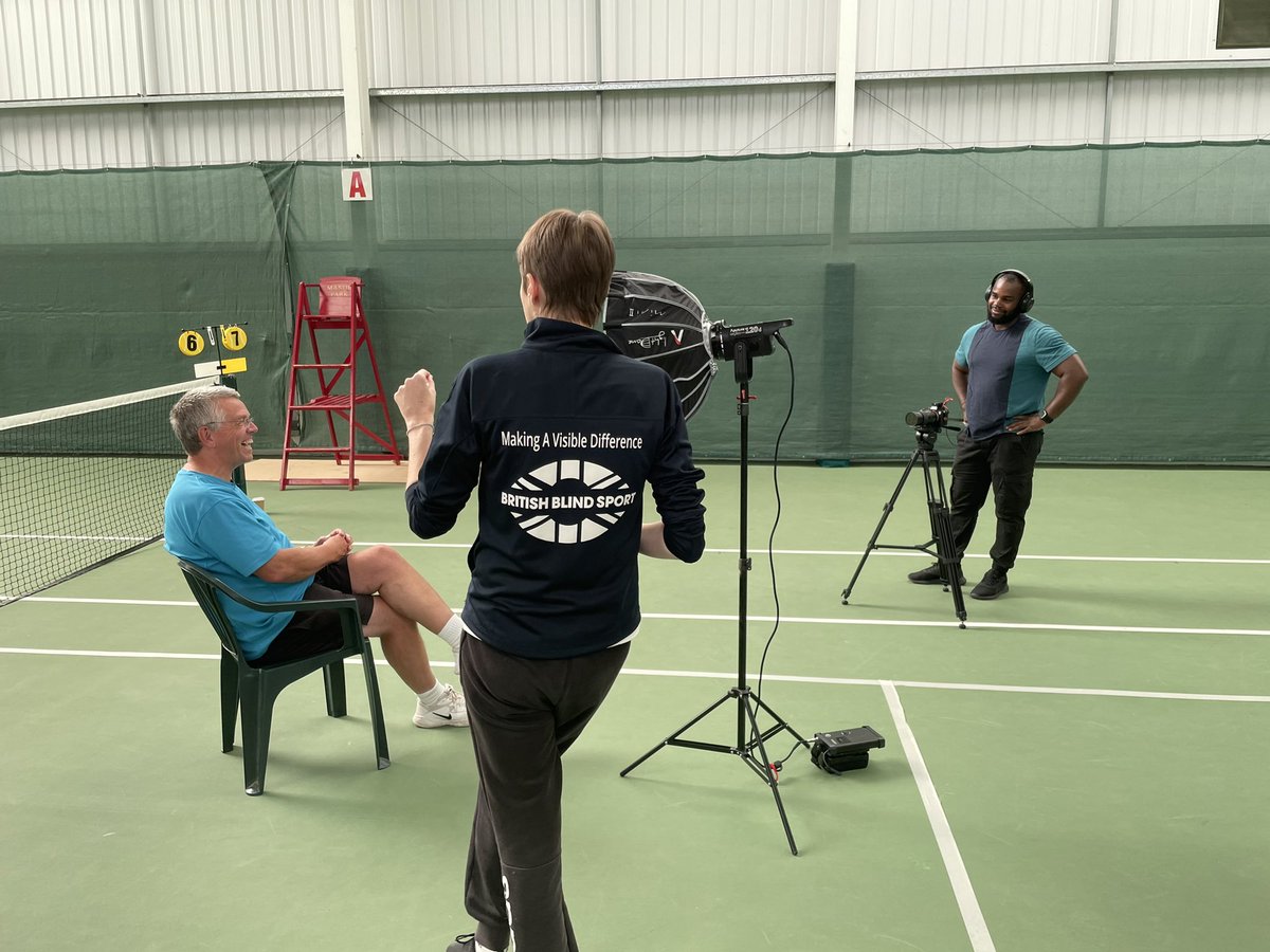 LuSuSports's tweet photo. Lou had a great day at Malvern, working with @BritBlindSport and @the_LTA filming footage for the new E-Learning course coming soon. Enjoyed working with some great coaches & players and Gail the guide dog π #lovemywork #vitennis #blindtennis #visport @head_tennis @LouTennis22 https://t.co/xYL0zYGqEf