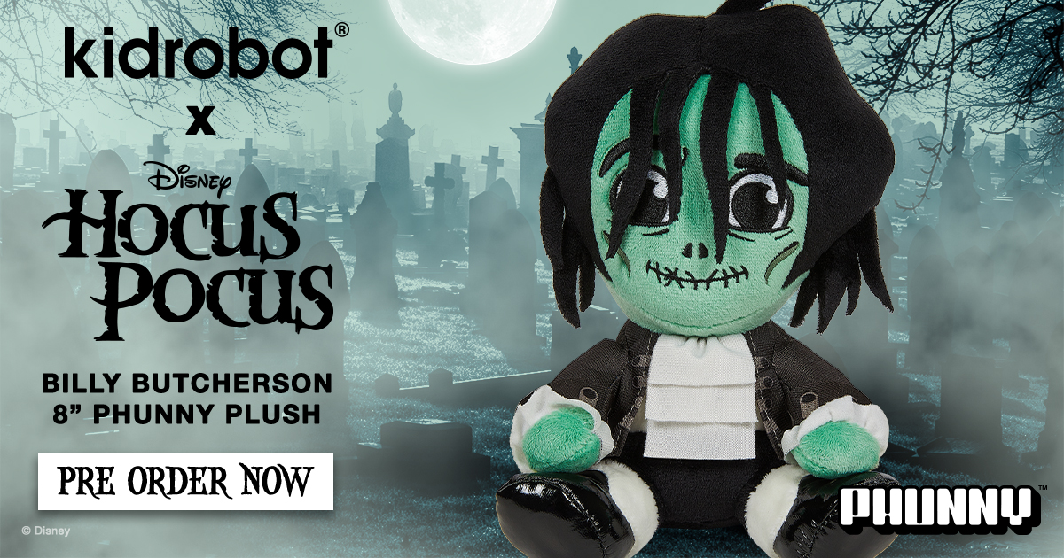 🧟 PRE-ORDER // HOCUS POCUS BILLY BUTCHERSON 8” PHUNNY PLUSH Excited for Hocus Pocus 2? Then you’re sure to fall head over heels for this super cuddly Billy Butcherson Phunny plush! @HocusPocusMovie ow.ly/iZ5750KKq7e #hocuspocus2 #halloween #movie #spookyszn