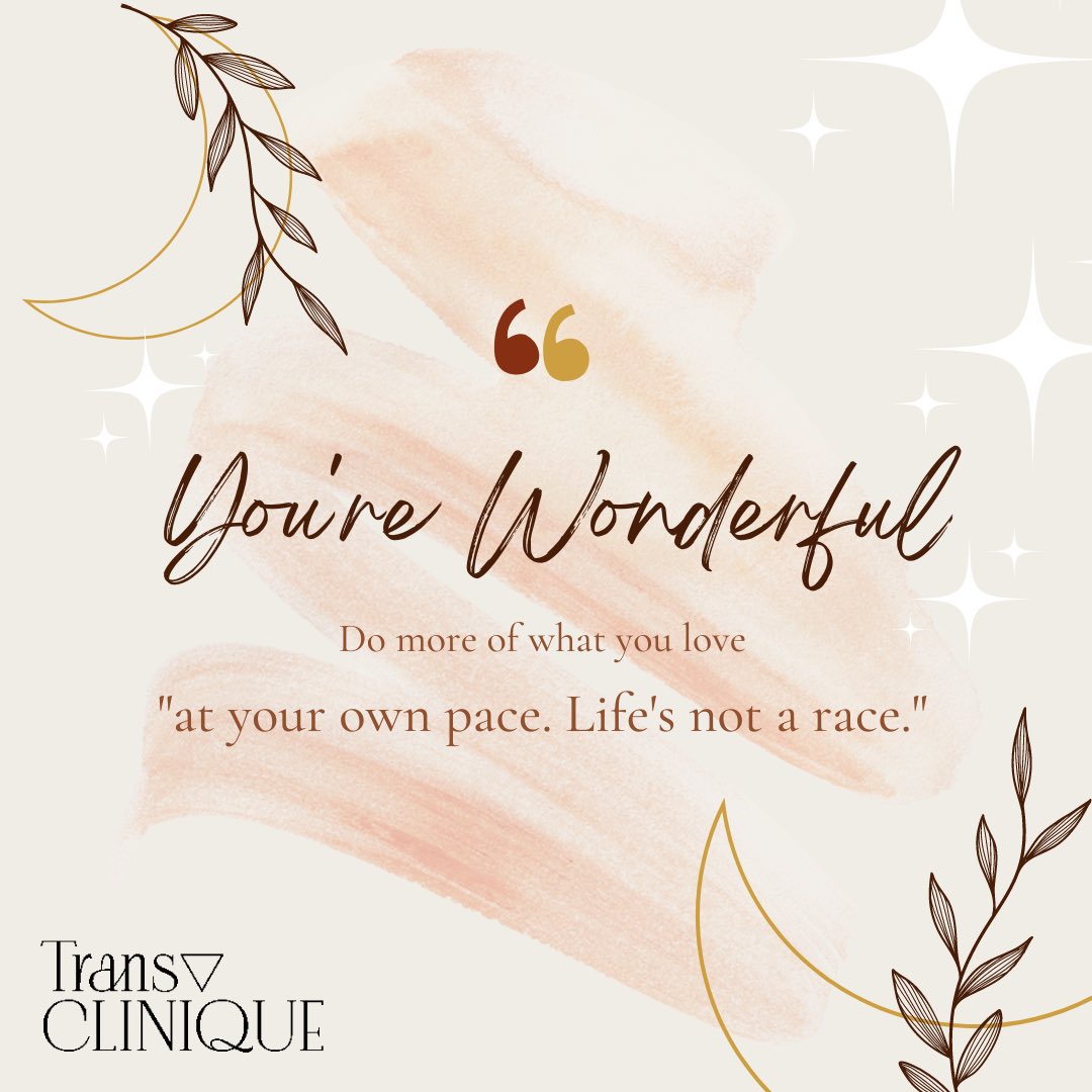 TransClinique's tweet photo. “It isn’t what you have or who you are or where you are or what you are doing that makes you happy or unhappy. It is what you think about it.” ― Dale Carnegie
#TransClinique #HRT #GenderAffirmingCare #Trans #LGBTQIA+ #TransDoctor #TransClinic #FTM #MTF #NonBinary #GenderFluid https://t.co/B38YZuP9ws
