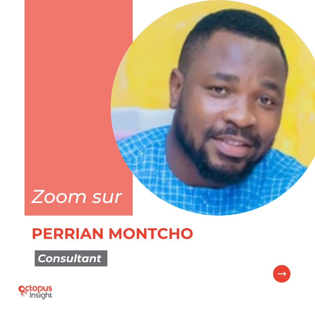 OctopusInsight's tweet photo. Today, zoom 🔍 on Perrian Montcho
Find out a little more about our Consultant  
Aujourd’hui, zoom 🔍sur Perrian Montcho  
Découvrez en un peu plus sur notre Consultant 👇🏽

#ourteamprofile #notreéquipe #octupusinsight #Consulting https://t.co/ArPIVVuxtA