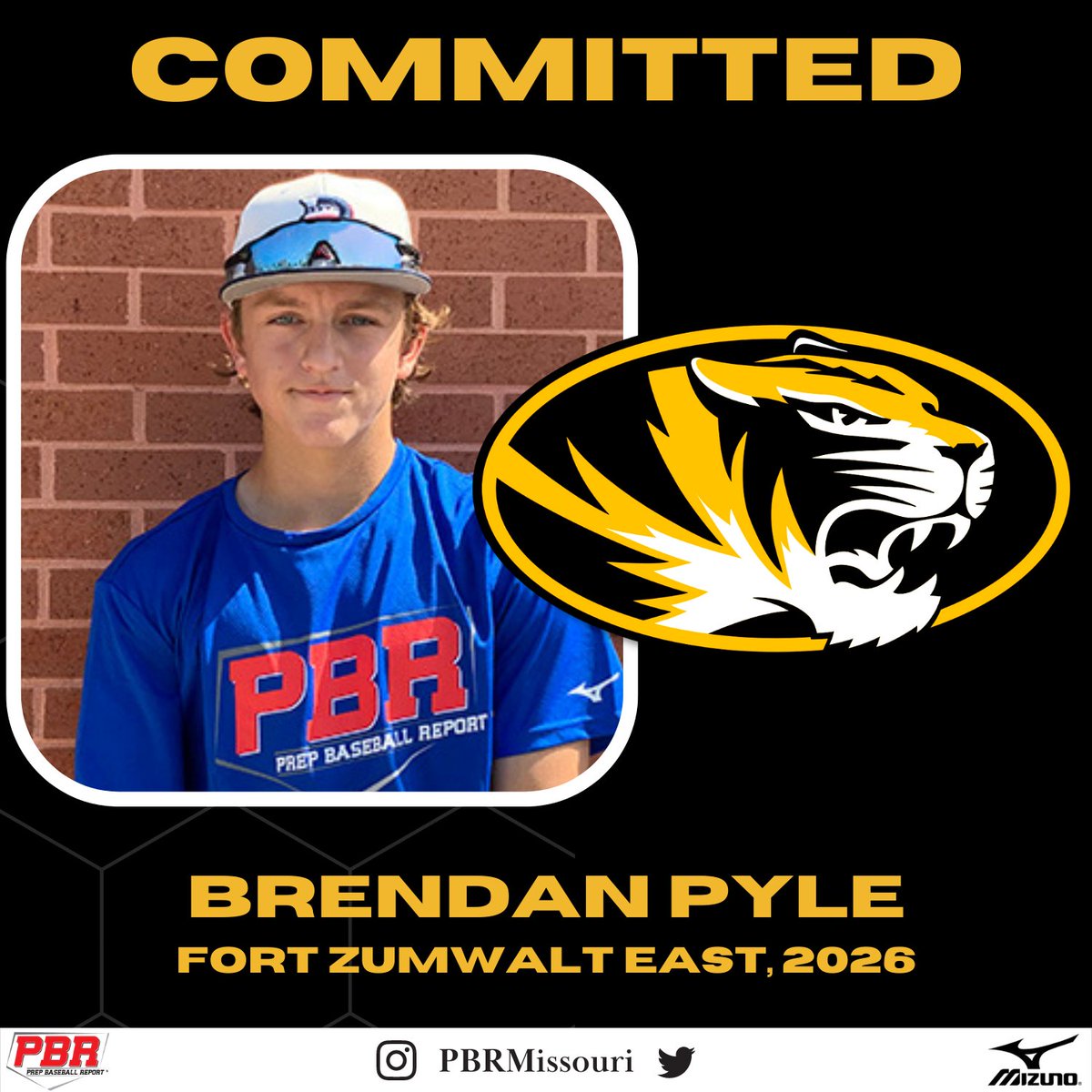 INF Brendan Pyle (Fort Zumwalt East, 2026) commits to Missouri. One of the top freshman in the state, Pyle represented Team Missouri at the PBR Junior Future Games this past summer. 👤: bit.ly/3xn1Rpd